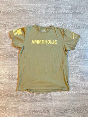 Grunt Style "Ammoholic" T-shirt, Olive Green, Large